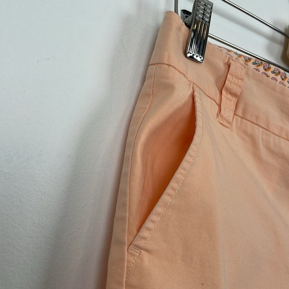Vineyard Vine Womens 10 Orange Bermuda Shorts 4 Pockets Casual Relaxed Pant - Picture 4 of 9